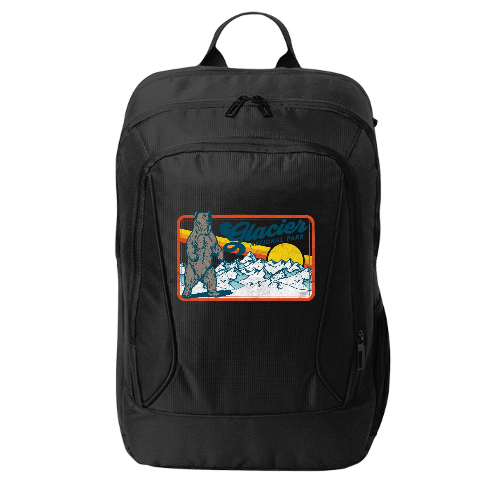 Retro Glacier National Park 80's Bear Graphic 80s Meaningful Gift City Backpack
