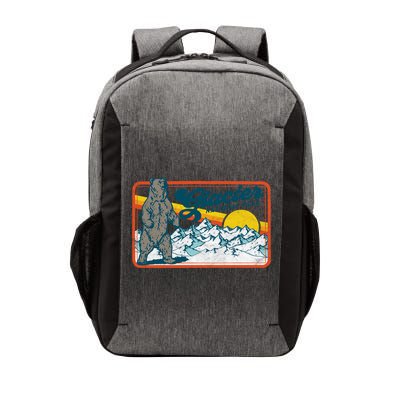 Retro Glacier National Park 80's Bear Graphic 80s Meaningful Gift Vector Backpack
