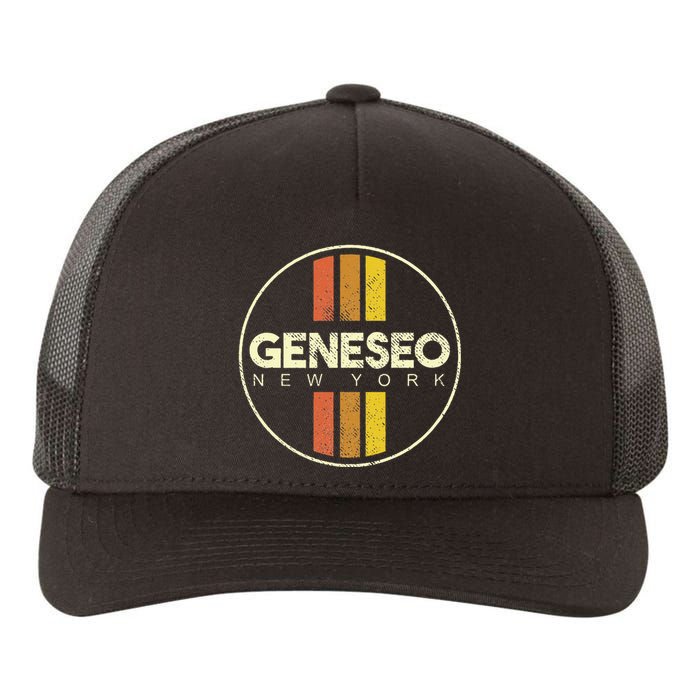 Retro Geneseo New York Yupoong Adult 5-Panel Trucker Hat