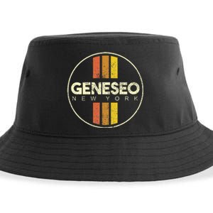 Retro Geneseo New York Sustainable Bucket Hat