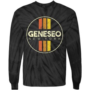 Retro Geneseo New York Tie-Dye Long Sleeve Shirt