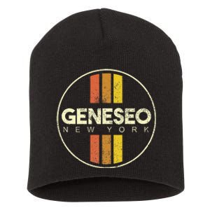 Retro Geneseo New York Short Acrylic Beanie