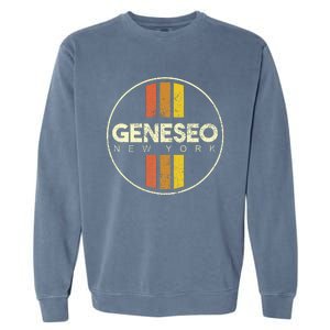 Retro Geneseo New York Garment-Dyed Sweatshirt