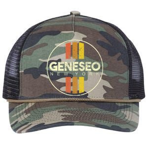 Retro Geneseo New York Retro Rope Trucker Hat Cap