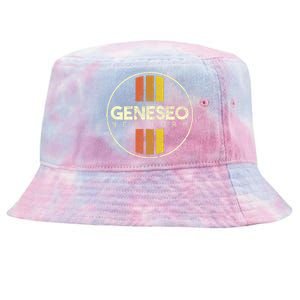 Retro Geneseo New York Tie-Dyed Bucket Hat