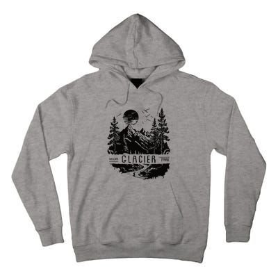 Retro Glacier National Park Us Vintage Glacier Tall Hoodie