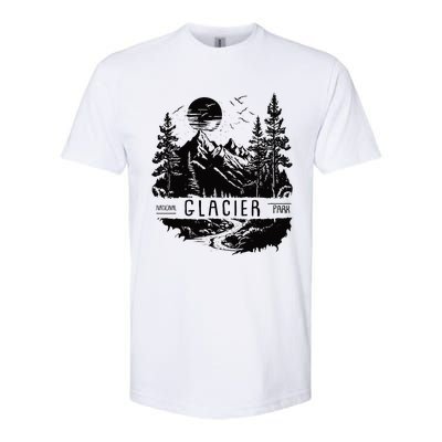 Retro Glacier National Park Us Vintage Glacier Softstyle® CVC T-Shirt