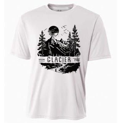 Retro Glacier National Park Us Vintage Glacier Cooling Performance Crew T-Shirt