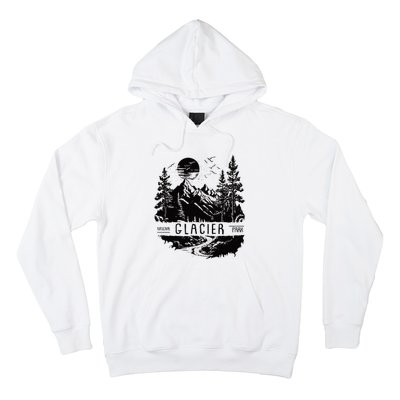 Retro Glacier National Park Us Vintage Glacier Hoodie