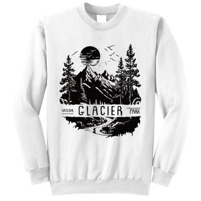 Retro Glacier National Park Us Vintage Glacier Sweatshirt