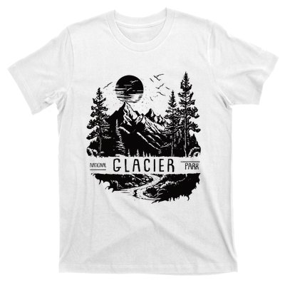 Retro Glacier National Park Us Vintage Glacier T-Shirt