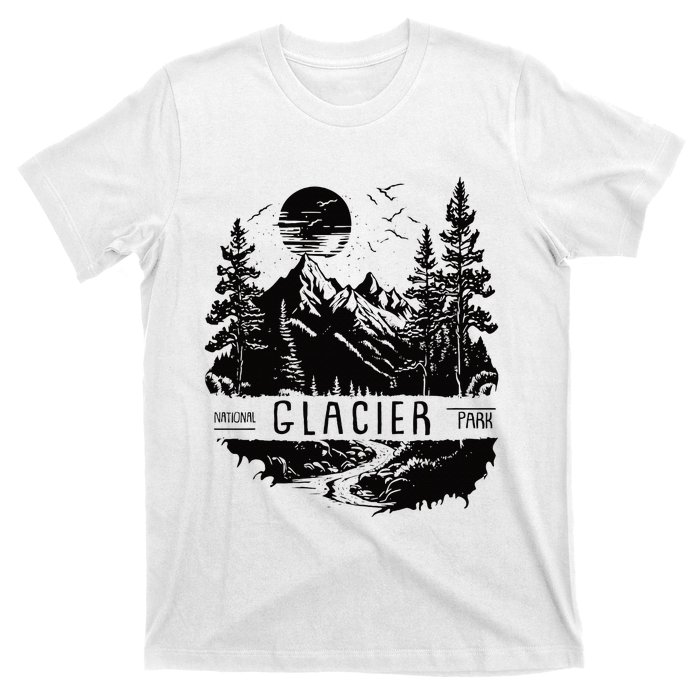 Retro Glacier National Park Us Vintage Glacier T-Shirt