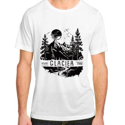 Retro Glacier National Park Us Vintage Glacier Adult ChromaSoft Performance T-Shirt