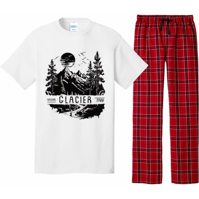 Retro Glacier National Park Us Vintage Glacier Pajama Set