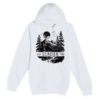 Retro Glacier National Park Us Vintage Glacier Premium Pullover Hoodie