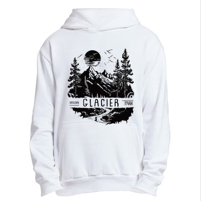 Retro Glacier National Park Us Vintage Glacier Urban Pullover Hoodie