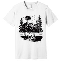 Retro Glacier National Park Us Vintage Glacier Premium T-Shirt