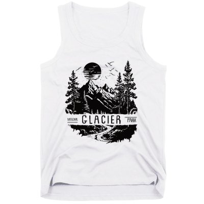 Retro Glacier National Park Us Vintage Glacier Tank Top