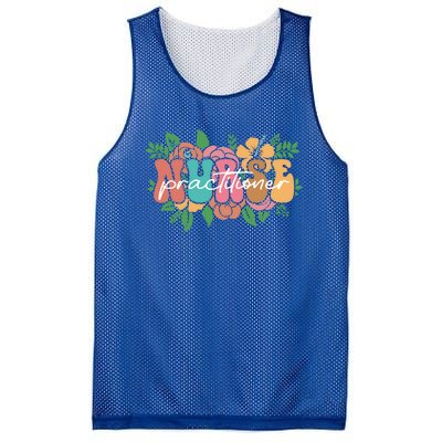 Retro Groovy Nurse Practitioner Flower Nursing Practitioner Gift Mesh Reversible Basketball Jersey Tank