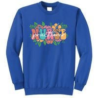 Retro Groovy Nurse Practitioner Flower Nursing Practitioner Gift Tall Sweatshirt