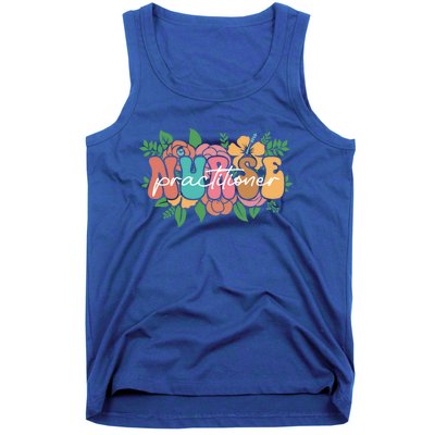 Retro Groovy Nurse Practitioner Flower Nursing Practitioner Gift Tank Top