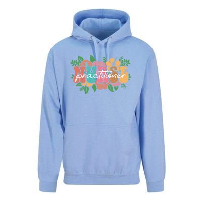 Retro Groovy Nurse Practitioner Flower Nursing Practitioner Gift Unisex Surf Hoodie