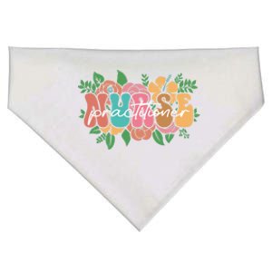 Retro Groovy Nurse Practitioner Flower Nursing Practitioner Gift USA-Made Doggie Bandana