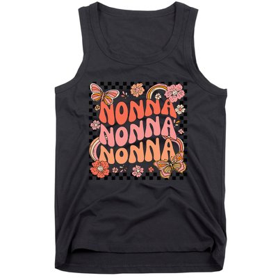 Retro Groovy Nonna Best Nonna Ever Birthday Mothers Day Tank Top