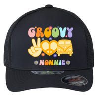 Retro Groovy Nonnie Grandma Family Matching Mothers Day Flexfit Unipanel Trucker Cap