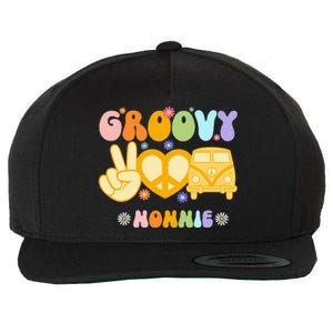 Retro Groovy Nonnie Grandma Family Matching Mothers Day Wool Snapback Cap