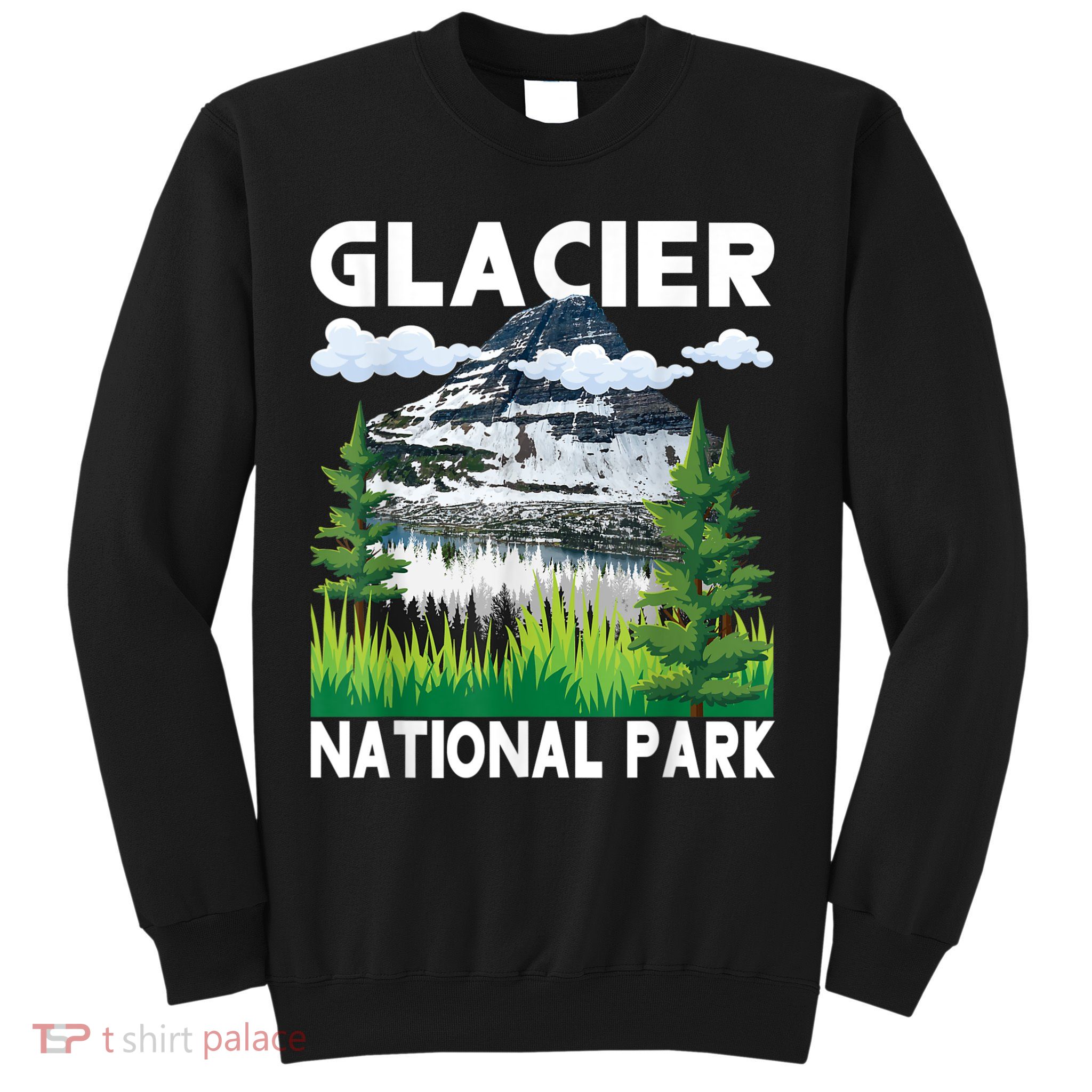 Retro Glacier National Park Hiking & Camping Lover Sweatshirt