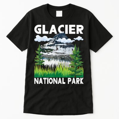 Retro Glacier National Park Hiking & Camping Lover Tall T-Shirt
