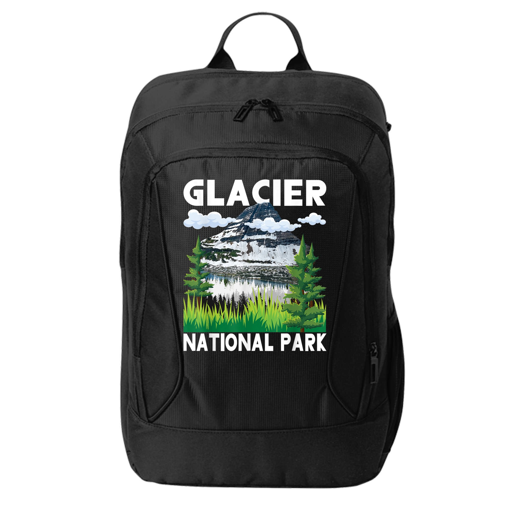 Retro Glacier National Park Hiking & Camping Lover City Backpack