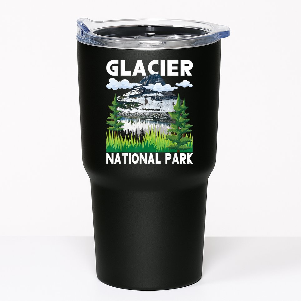 Retro Glacier National Park Hiking & Camping Lover Tumbler