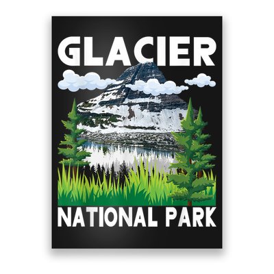 Retro Glacier National Park Hiking & Camping Lover Poster