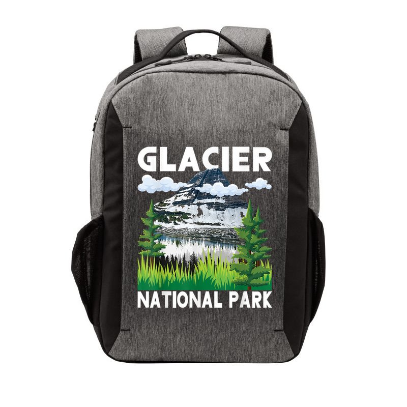 Retro Glacier National Park Hiking & Camping Lover Vector Backpack