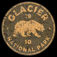 Retro Glacier National Park Montana Hiking Cooling Performance Crew T-Shirt