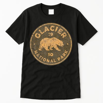 Retro Glacier National Park Montana Hiking Tall T-Shirt