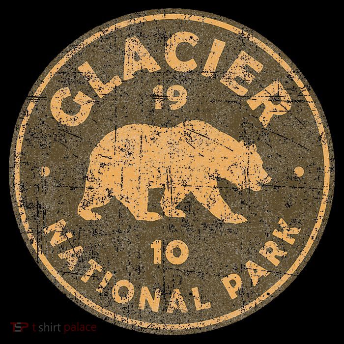 Retro Glacier National Park Montana Hiking Premium T-Shirt