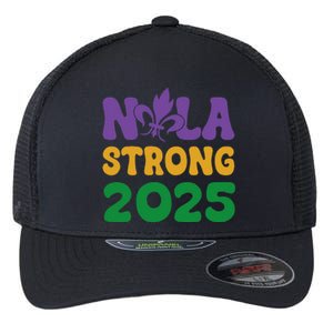 Retro Groovy New Orleans Nola Strong 2025 For Flexfit Unipanel Trucker Cap