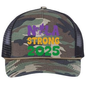 Retro Groovy New Orleans Nola Strong 2025 For Retro Rope Trucker Hat Cap