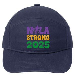 Retro Groovy New Orleans Nola Strong 2025 For 7-Panel Snapback Hat