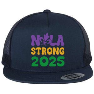 Retro Groovy New Orleans Nola Strong 2025 For Flat Bill Trucker Hat