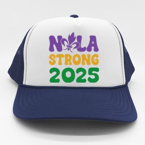 Retro Groovy New Orleans Nola Strong 2025 For Trucker Hat