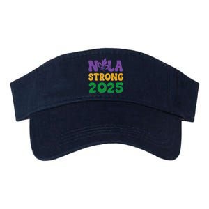 Retro Groovy New Orleans Nola Strong 2025 For Valucap Bio-Washed Visor