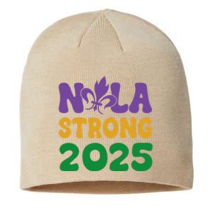 Retro Groovy New Orleans Nola Strong 2025 For Sustainable Beanie