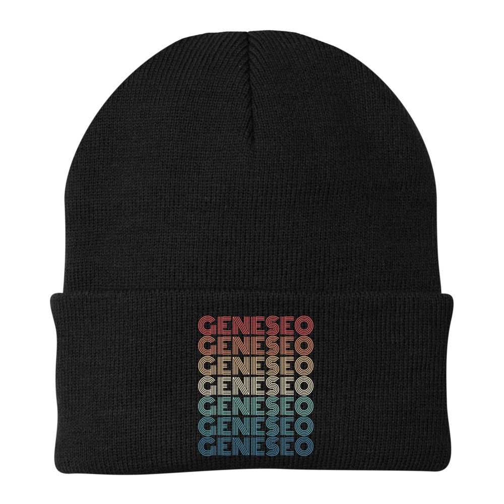 Retro Geneseo New York Gift Beanie