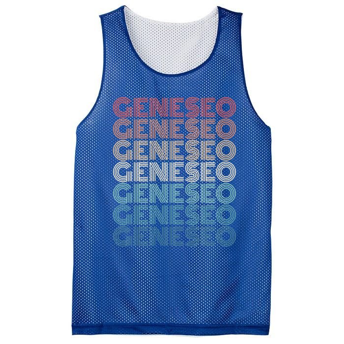 Retro Geneseo New York Gift Mesh Reversible Basketball Jersey Tank