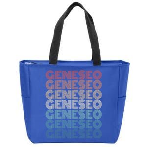 Retro Geneseo New York Gift Zip Tote Bag