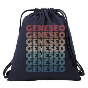 Retro Geneseo New York Gift Drawstring Bag